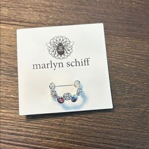 Toe Ring.  Marlyn Schiff Silver and rhinestone Beaded Toe Ring